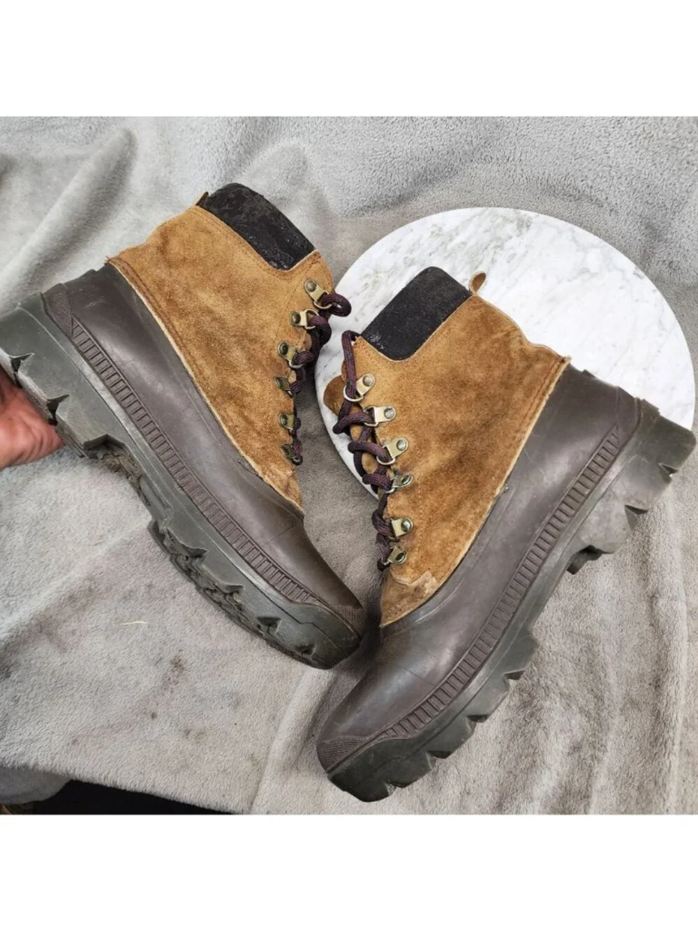 Sorel Shoes Mens Size 10 Brown Leather Lace Up Boots *Read*